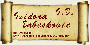 Isidora Dabesković vizit kartica